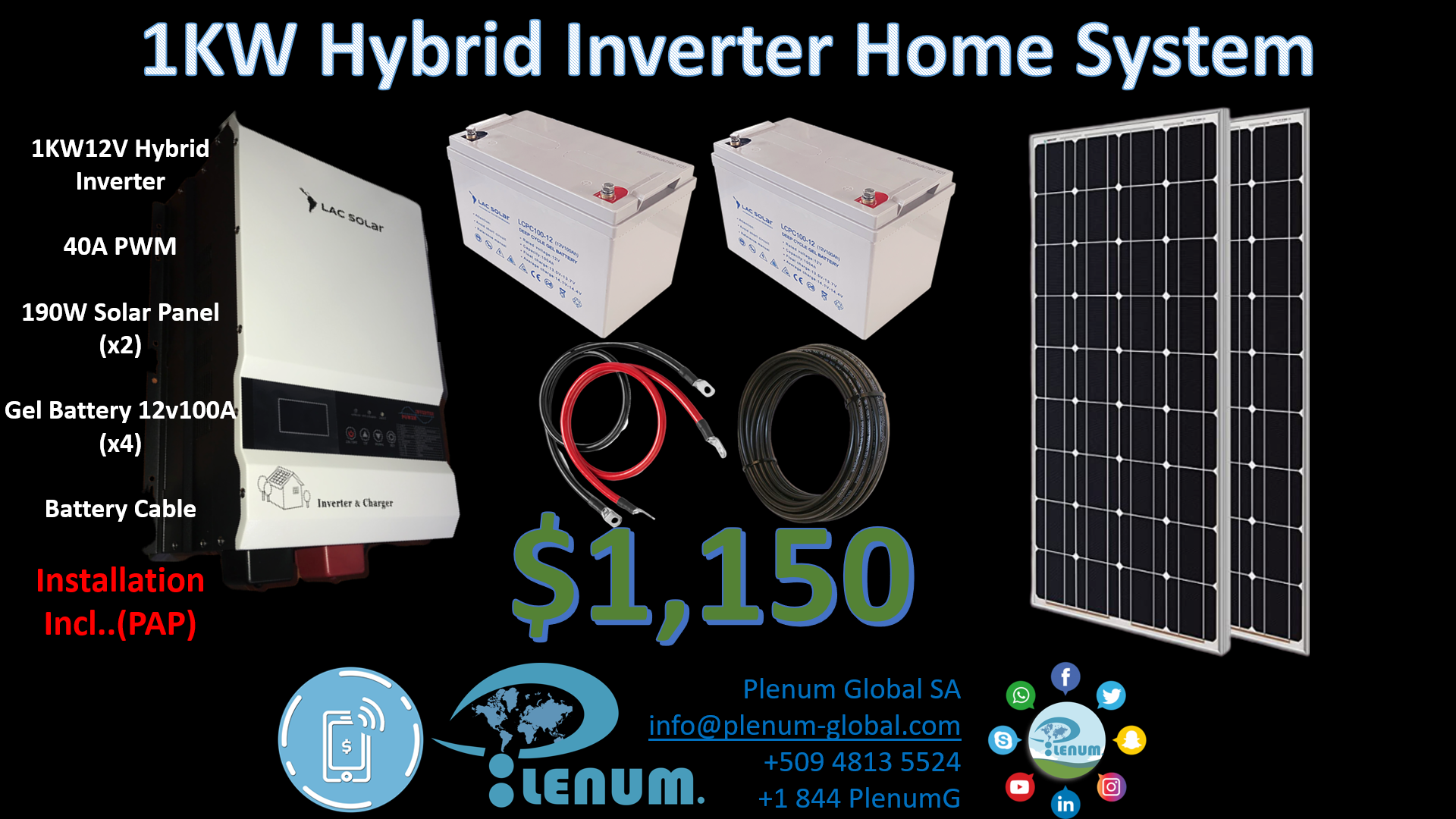 1 Kw Hybrid Solar System Price In India